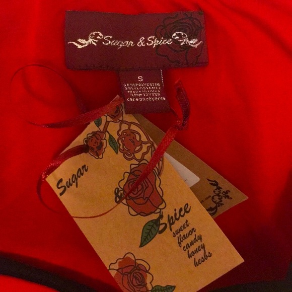 Sugar and spice red mini skirt dress - Picture 5 of 6